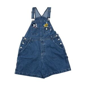Vintage Mickey Unlimited embroidered denim shortalls